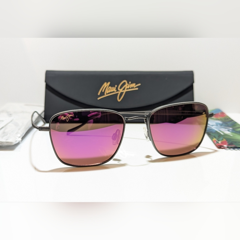 New Maui Jim Spinnaker Slate Grey Polarized Maui Sunrise Sunglasses MJ545N-14